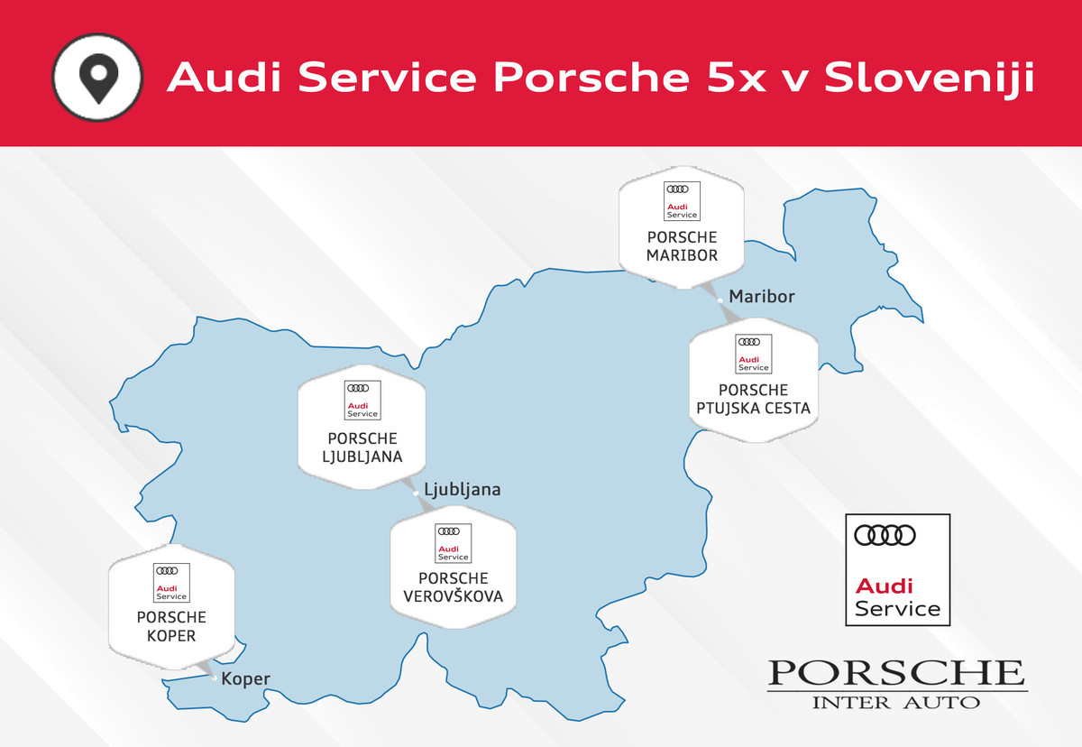 Audi servis Ljubljana, Maribor, Koper