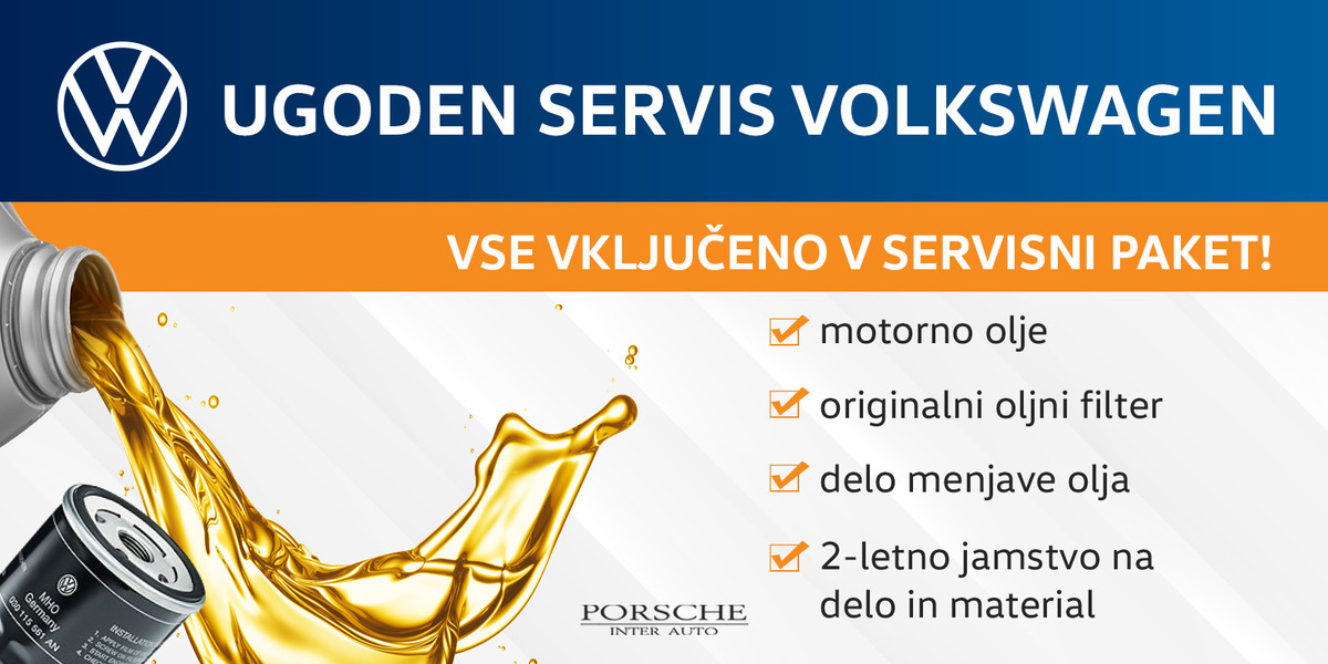 VW servis - vse vključeno v servisni paket!